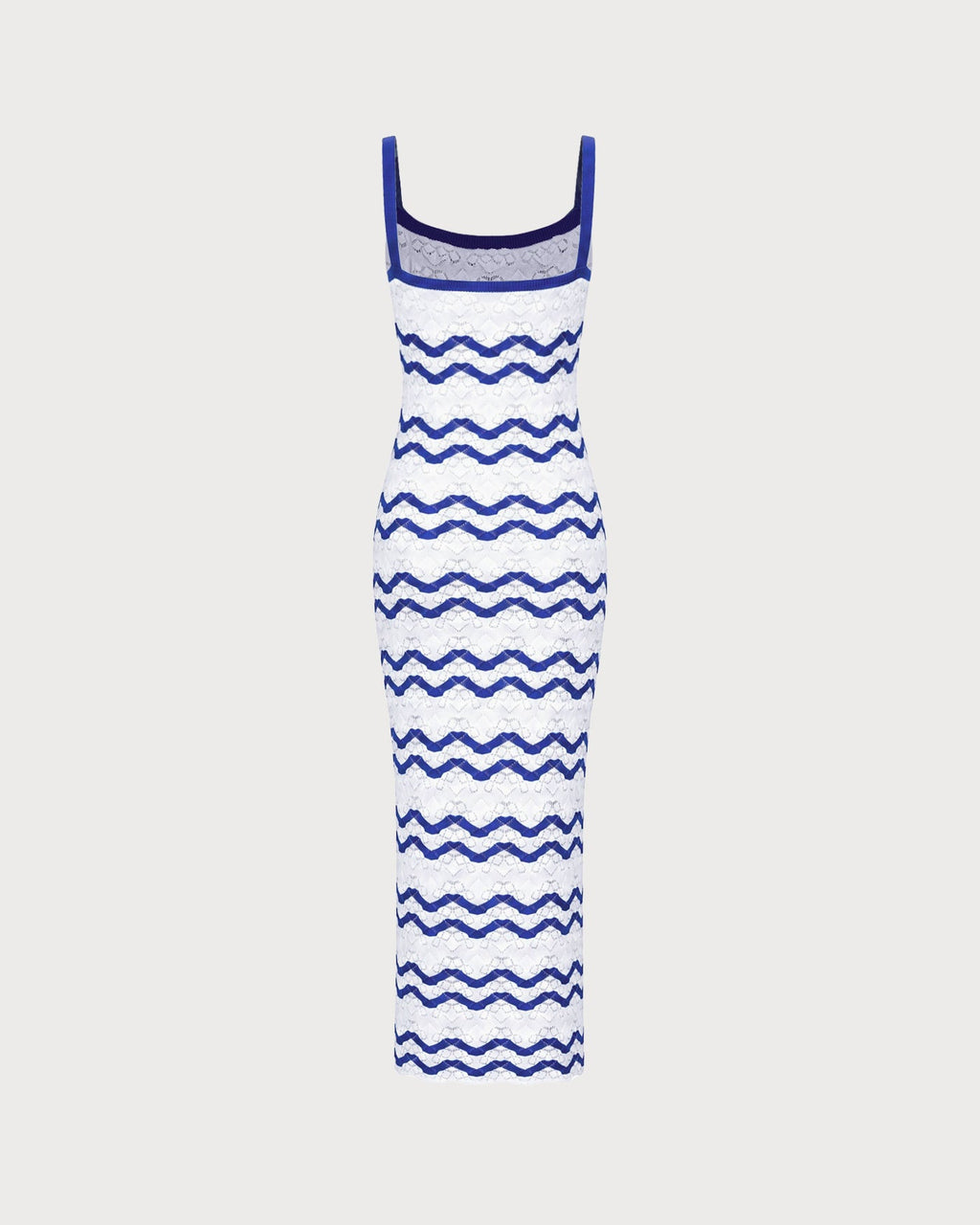 Textured Beach Dress with Blue Stripes