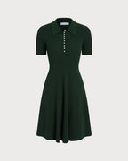 Emerald Knit Sweater Dress