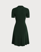 Emerald Knit Sweater Dress