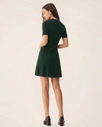 Emerald Knit Sweater Dress