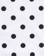 White Polka Dot Triangle Bikini Set with Halter Neck