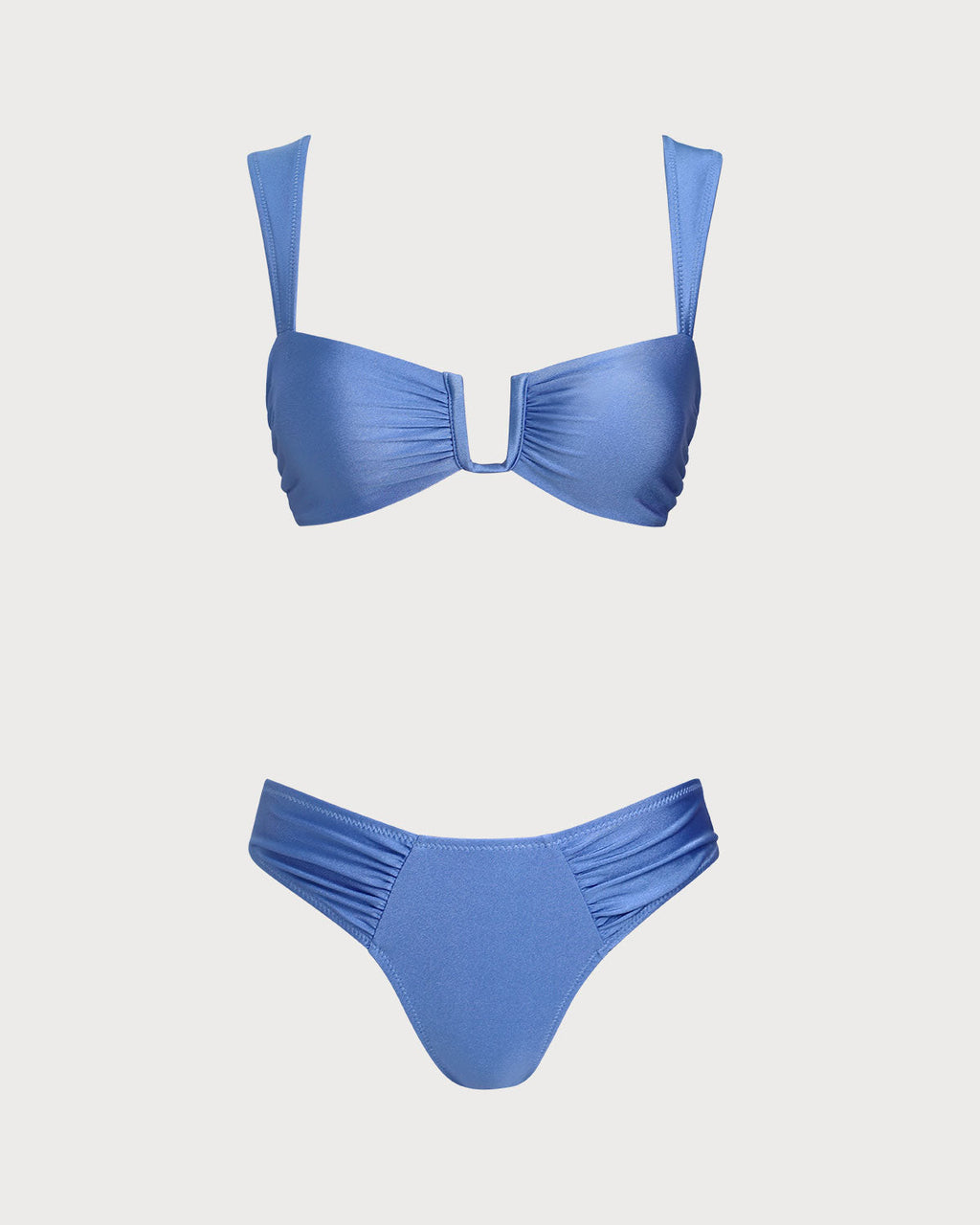 High Stretch Blue Triangle Bikini Set