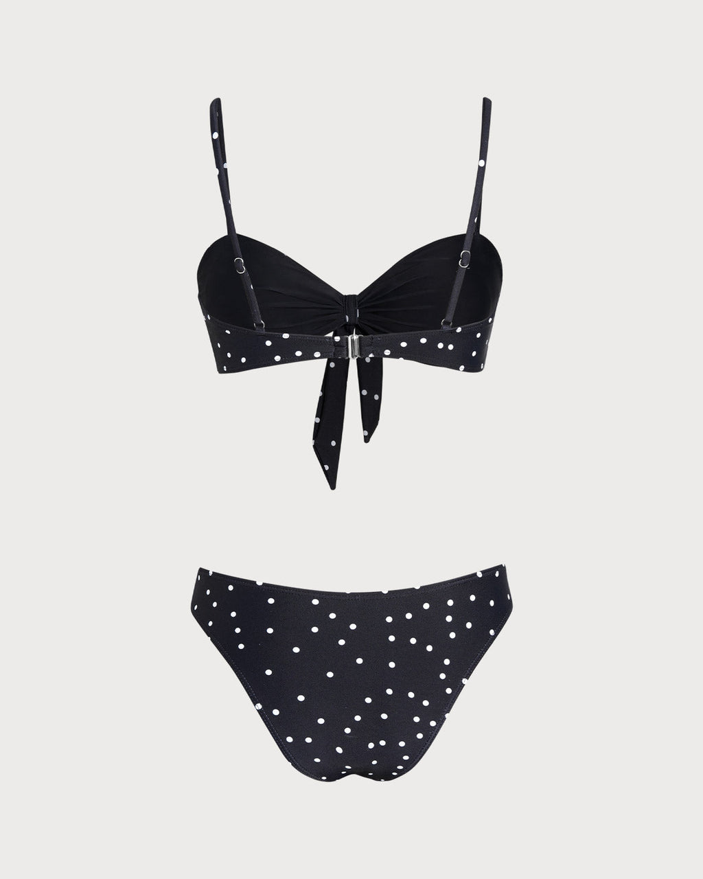 Polka Dot Bikini Set in Classic Black
