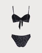Polka Dot Bikini Set in Classic Black