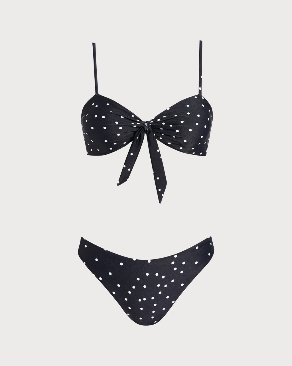Polka Dot Bikini Set in Classic Black