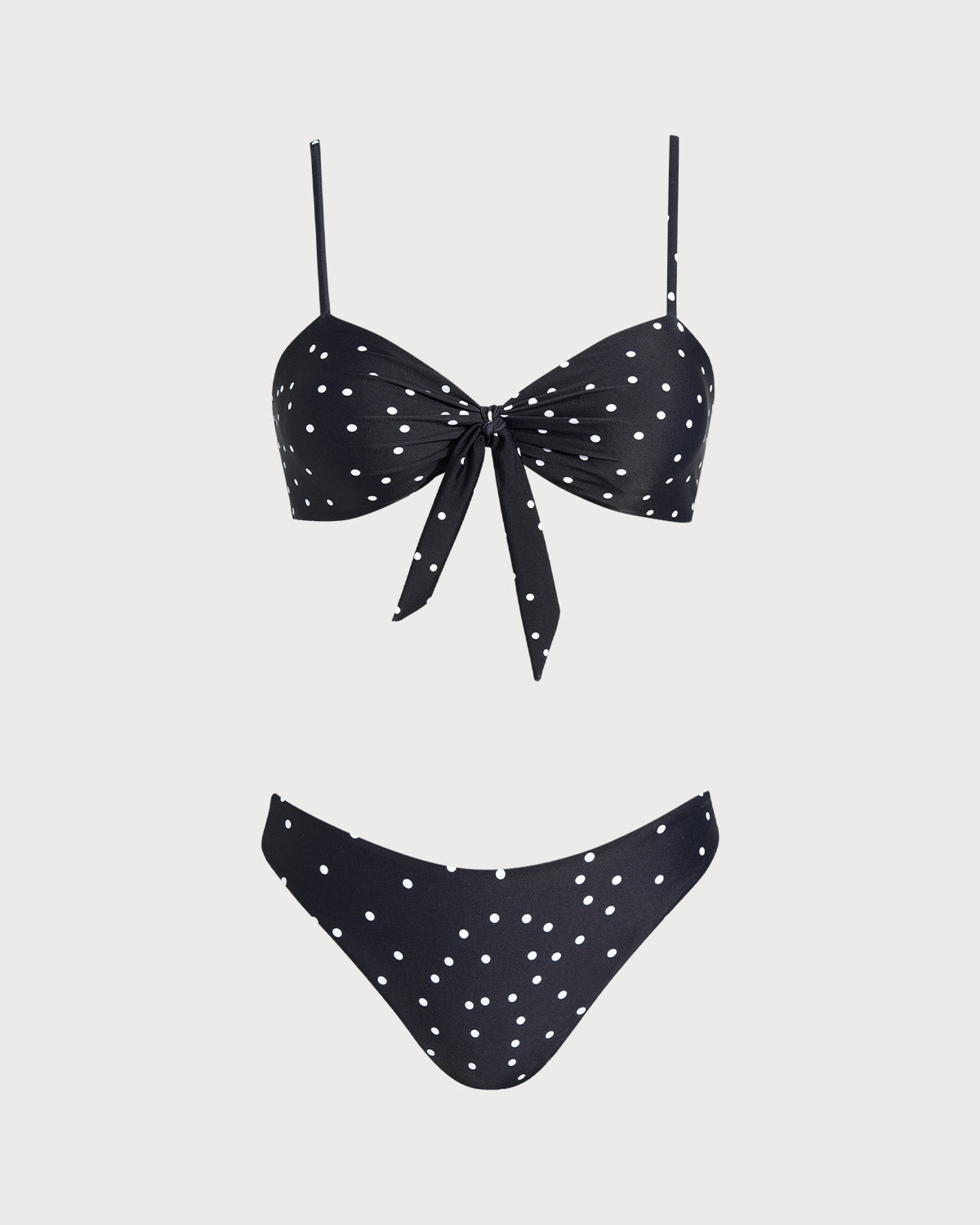 Polka Dot Bikini Set in Classic Black