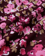 Wine Red Floral O-Ring Bralette Bikini Set
