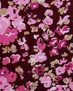 Wine Red Floral O-Ring Bralette Bikini Set