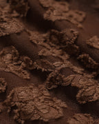 Textured Triangle Bikini Set in Brown with Halter Neck