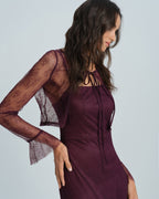 Purple Mermaid-Inspired Midi Dress