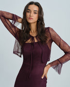 Purple Mermaid-Inspired Midi Dress
