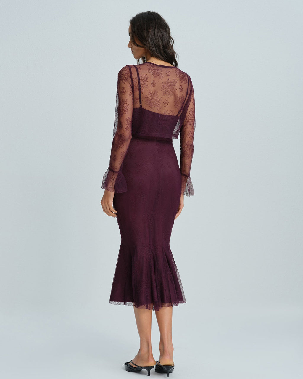 Purple Mermaid-Inspired Midi Dress