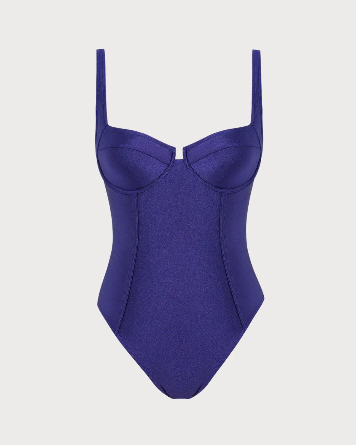 Navy Underwire One-Piece Swimsuit