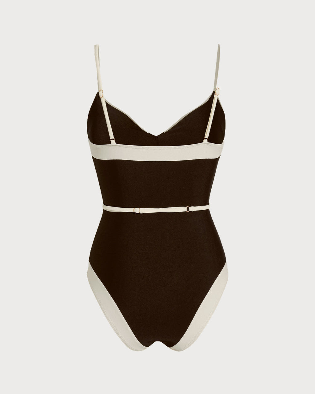 Brown V-Neck Bralette Swimsuit