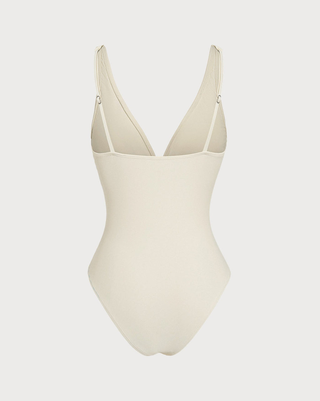 Off-White Bralette Style One-Piece Swimsuit