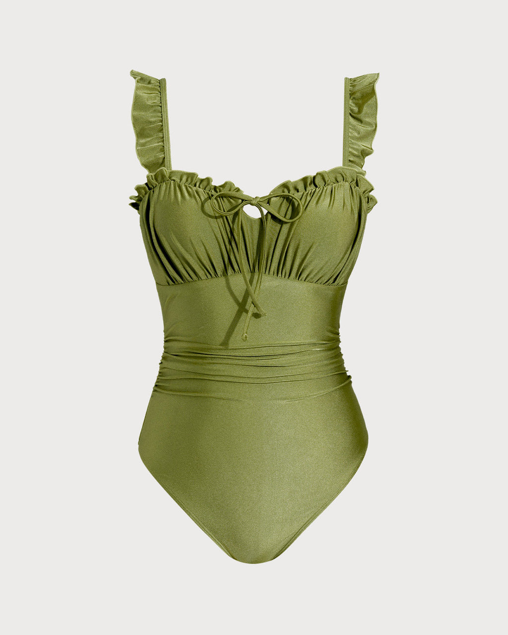 Emerald Ruched Bralette One-Piece Swimsuit
