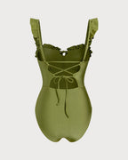 Emerald Ruched Bralette One-Piece Swimsuit