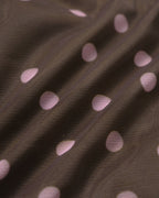 Polka Dot V-Neck Tankini Set in Coffee Brown