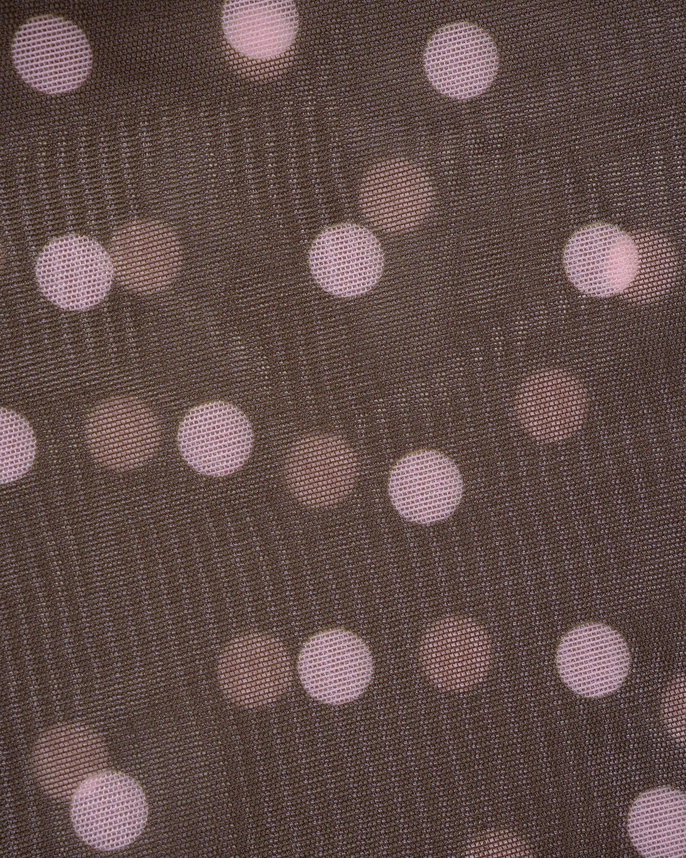 Polka Dot V-Neck Tankini Set in Coffee Brown