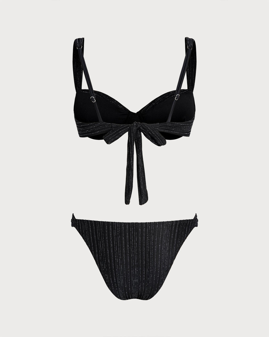 Black Sequin Underwire Bikini Set