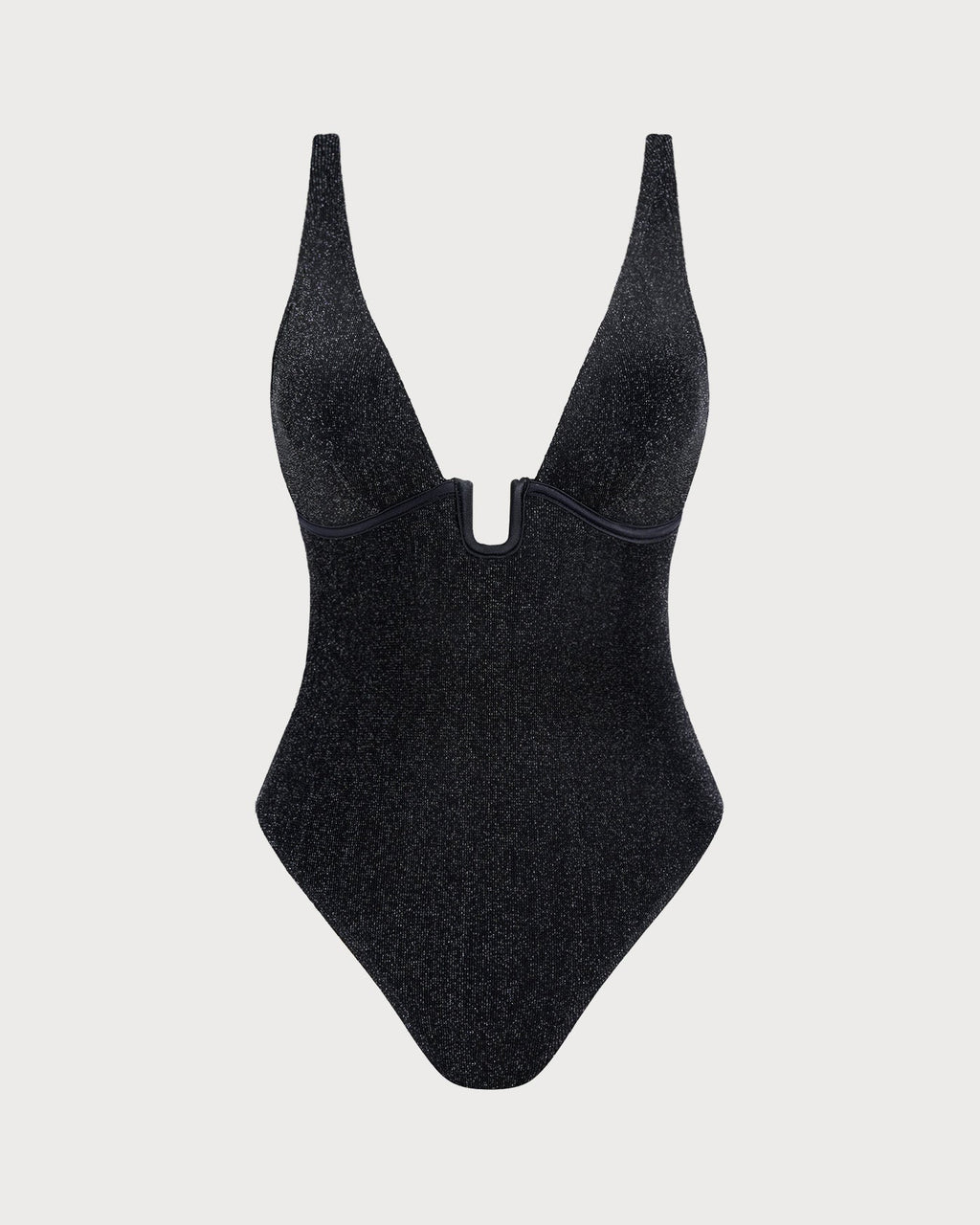 One-Piece Bralette with Black Sequins