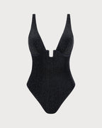 One-Piece Bralette with Black Sequins