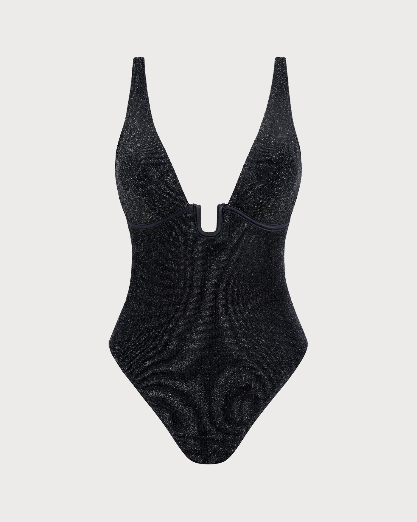 One-Piece Bralette with Black Sequins