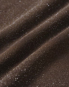 Brown Sequin V-Neck Bralette One-Piece Swimsuit