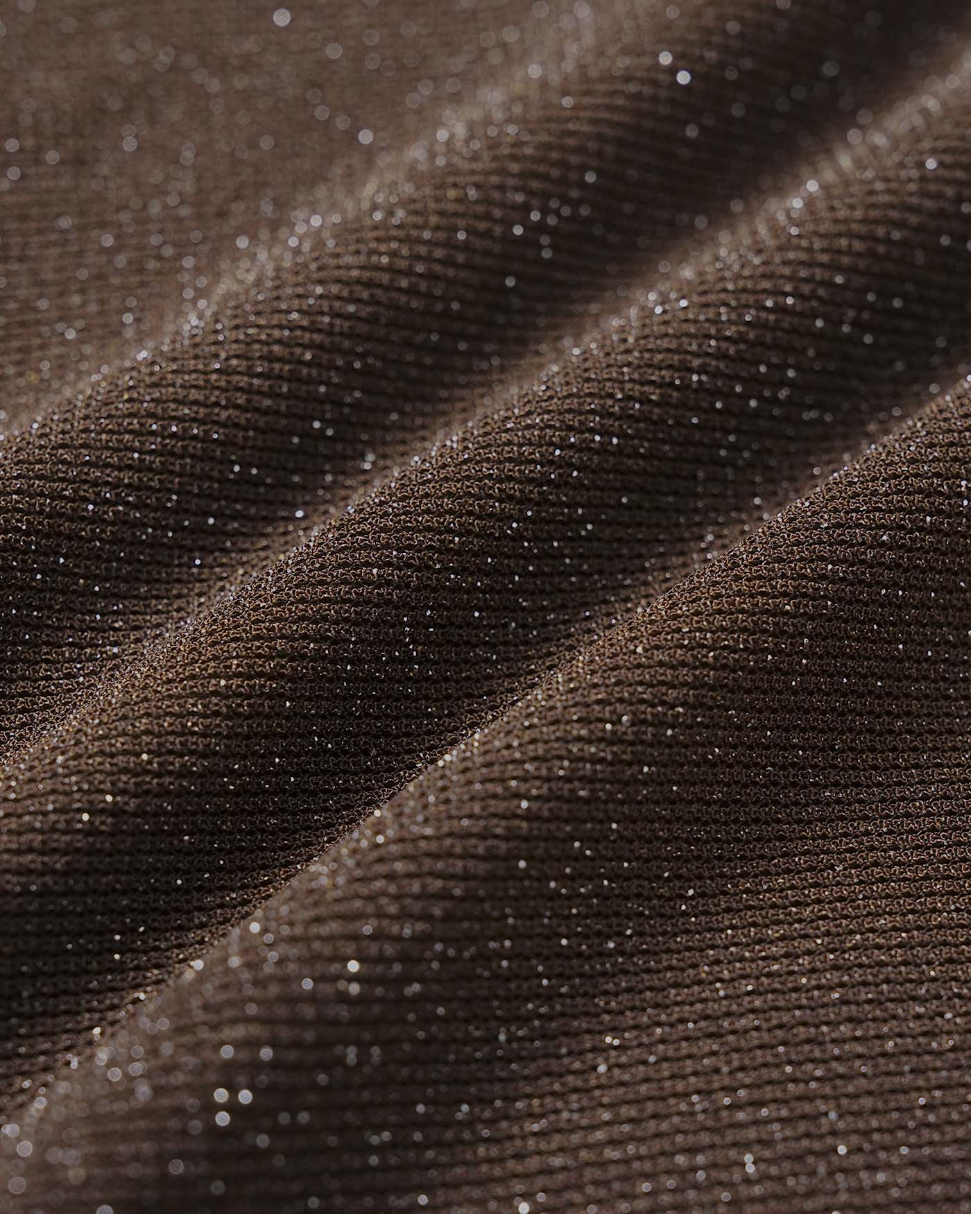 Brown Sequin V-Neck Bralette One-Piece Swimsuit