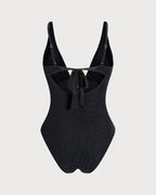 One-Piece Bralette with Black Sequins