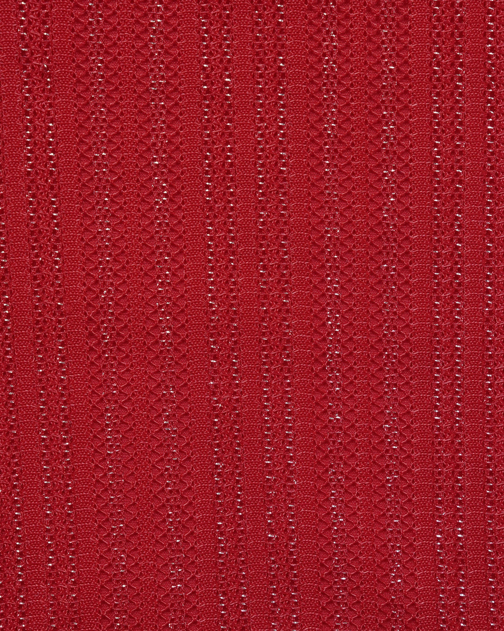 Red Sequined Square Neck Tankini Set