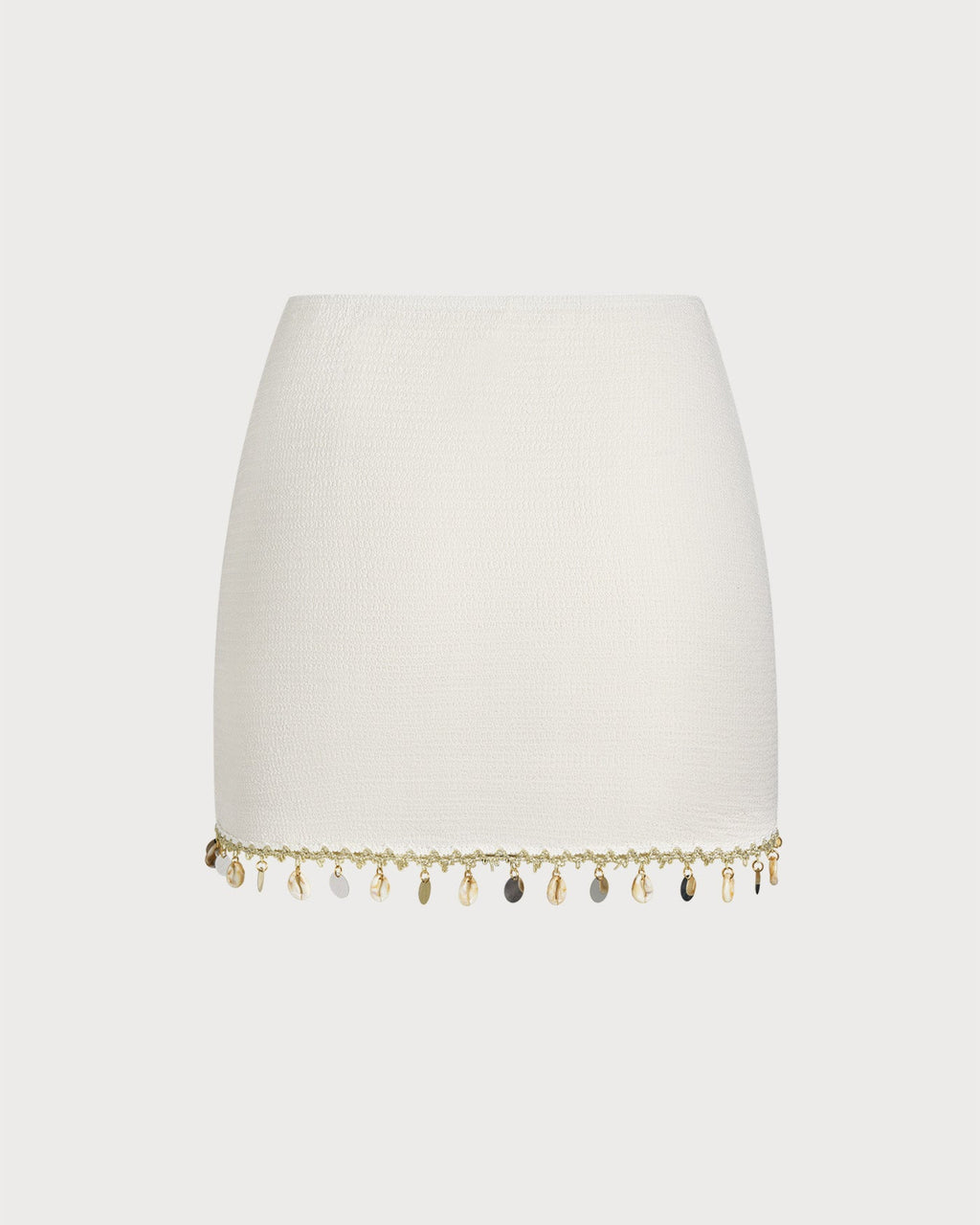 Beige Textured Sequin Wrap