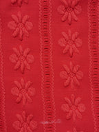 Red Jacquard Halter Neck Bikini Set with Drawstring