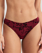Crimson Floral Underwire Bikini Set