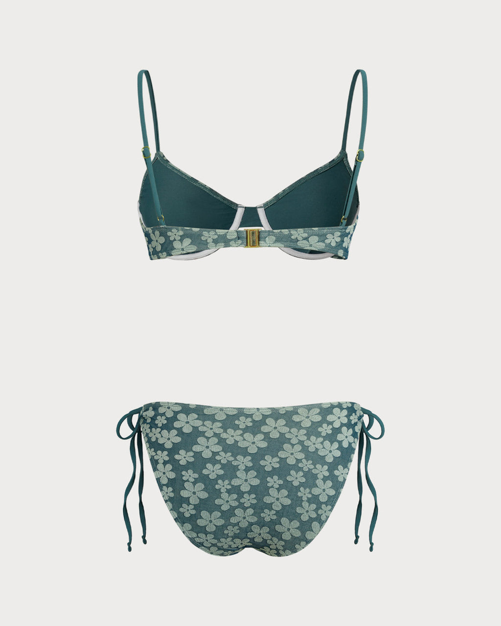Floral Green Underwire Bikini Set