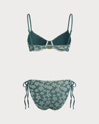 Floral Green Underwire Bikini Set