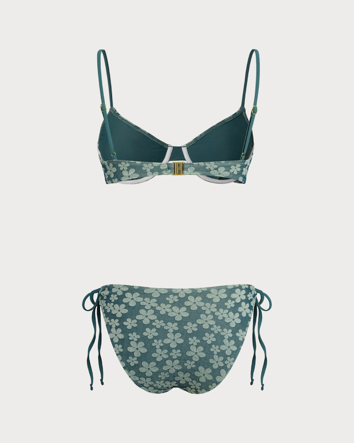 Floral Green Underwire Bikini Set