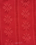 Textured U-Neck Bikini Set in Red