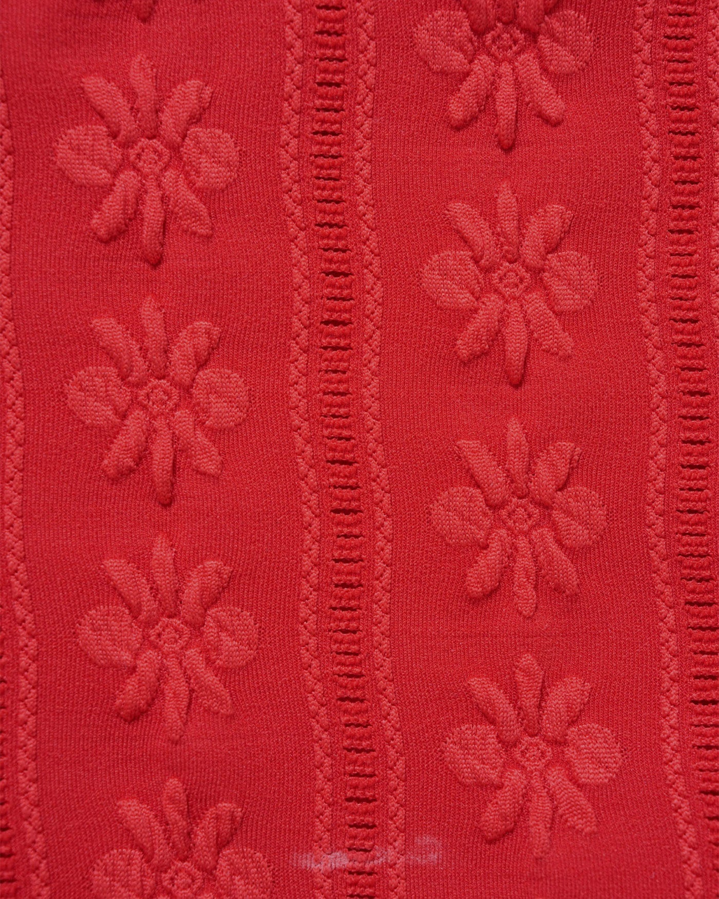 Textured U-Neck Bikini Set in Red
