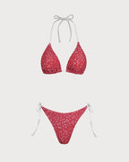Red Polka Dot Two-Piece Swimsuit