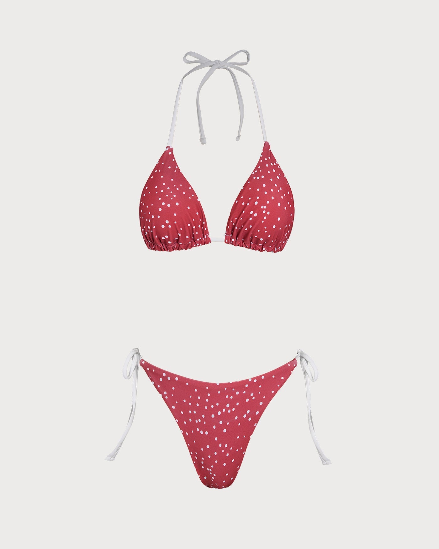 Red Polka Dot Two-Piece Swimsuit