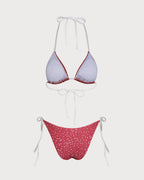 Red Polka Dot Two-Piece Swimsuit
