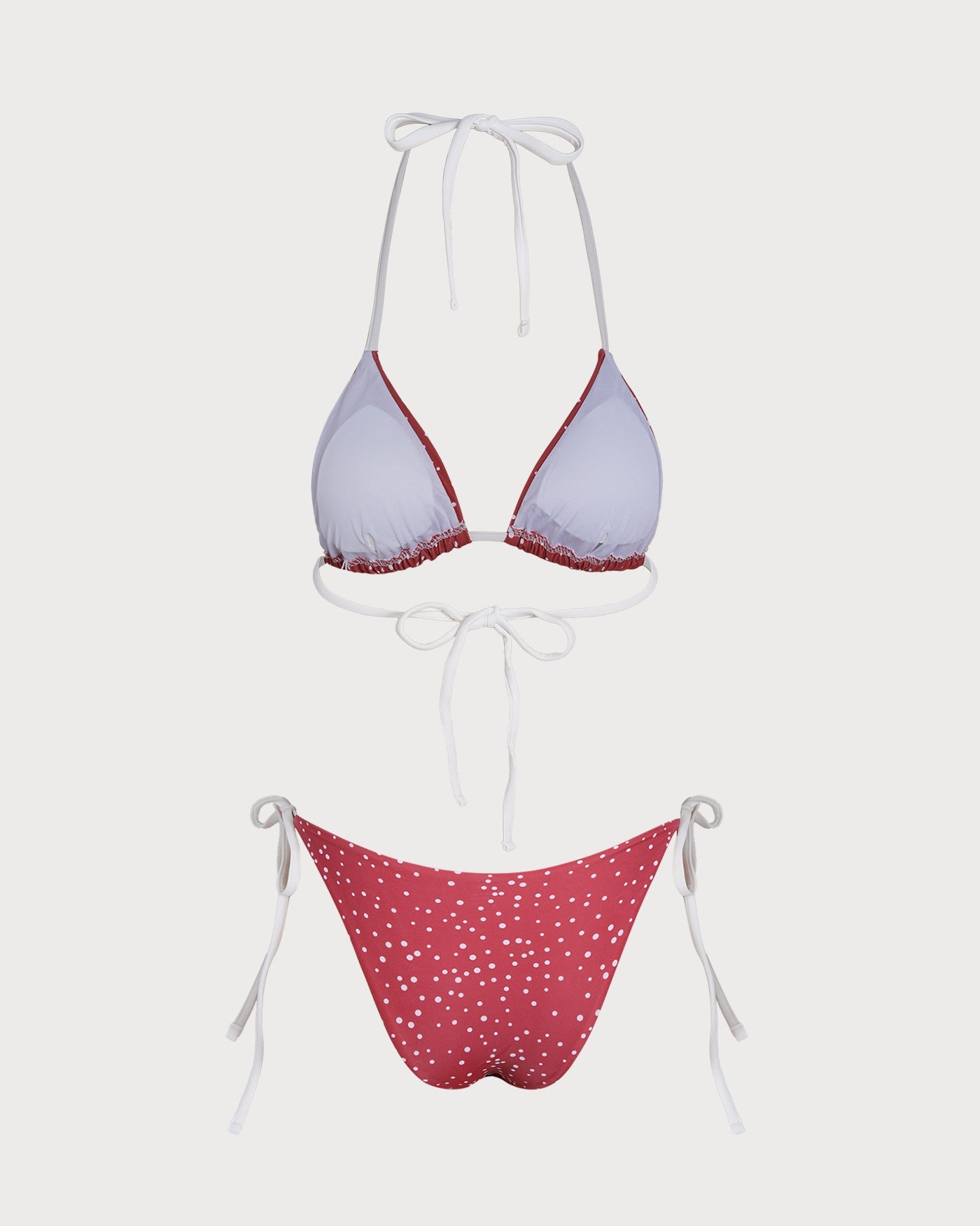 Red Polka Dot Two-Piece Swimsuit