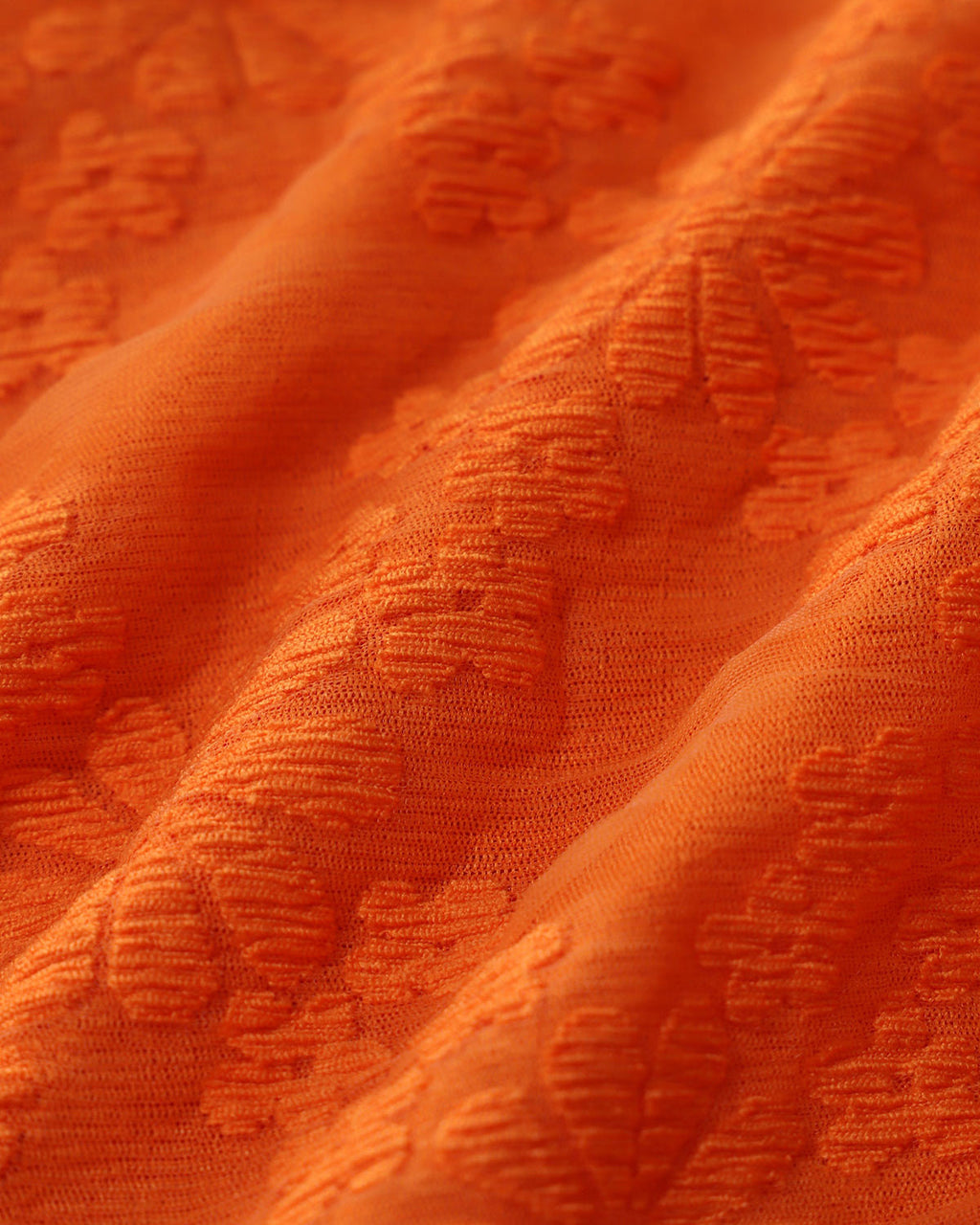 Orange Jacquard Bikini Set with Bralette