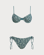 Floral Green Underwire Bikini Set