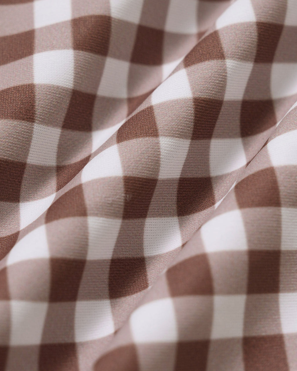 Plaid O-Ring Bikini Set in Coffee Brown