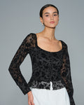 Elegant Black Square Neck Top