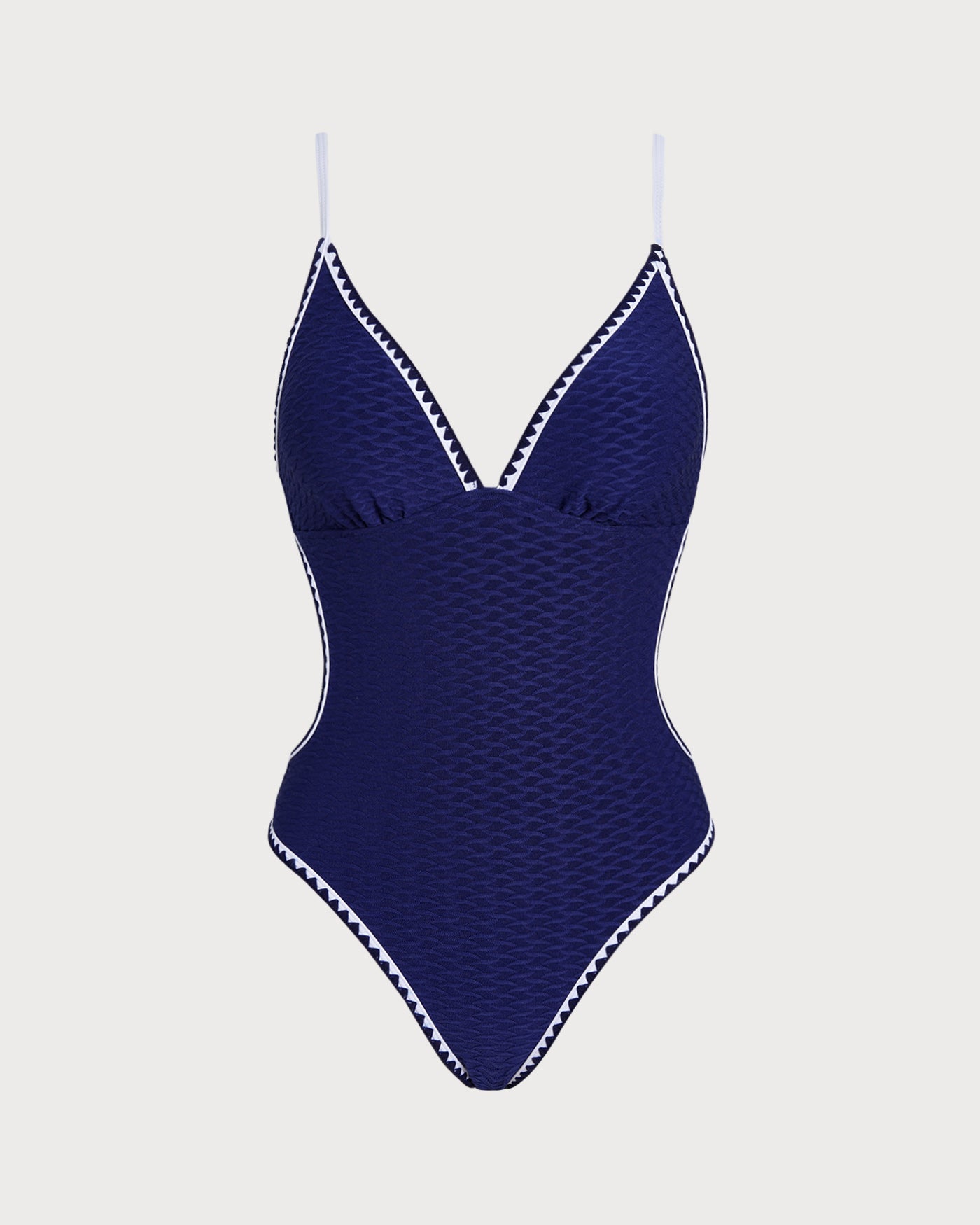 Blue X-Cross Bralette One-Piece Swimsuit