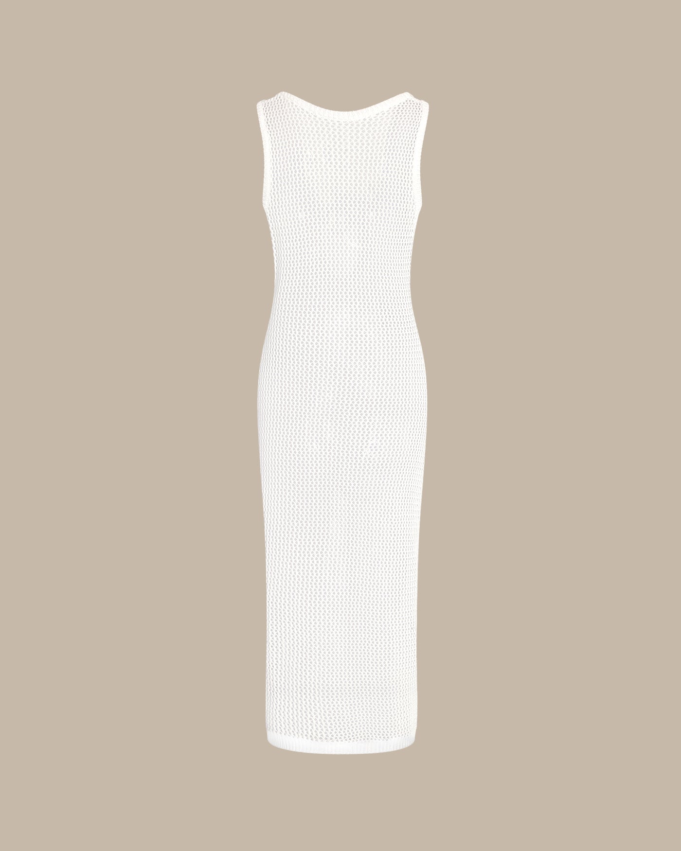 White V-Neck O-Ring Swim Cover-Up