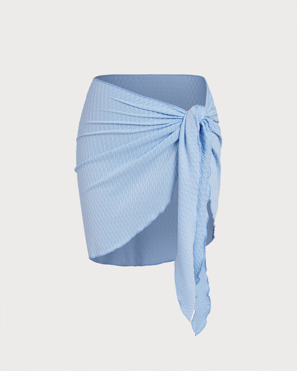 Blue Drawstring Beach Cover-Up